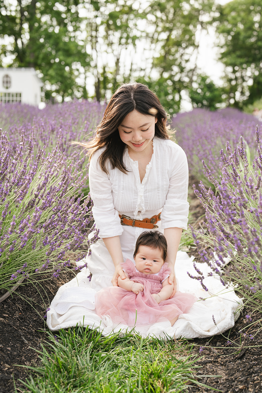 Lavender Farm Mom and Baby Photo New Jersey